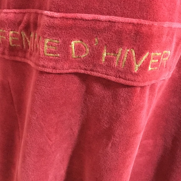 Sonia Rykiel Red velour sweatshirt vintage large - Picture 2 of 5